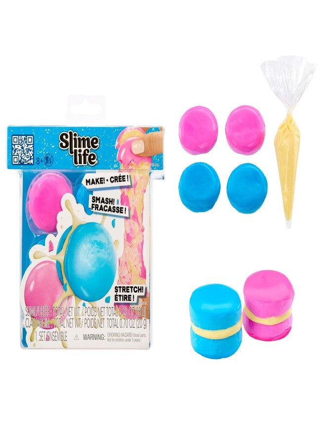Slime Life Macaron DIY Slime Kit - Unboxing Ingredients to Make, Smash, and Stretch Your Food Slime, Ages 8+ - Image 1